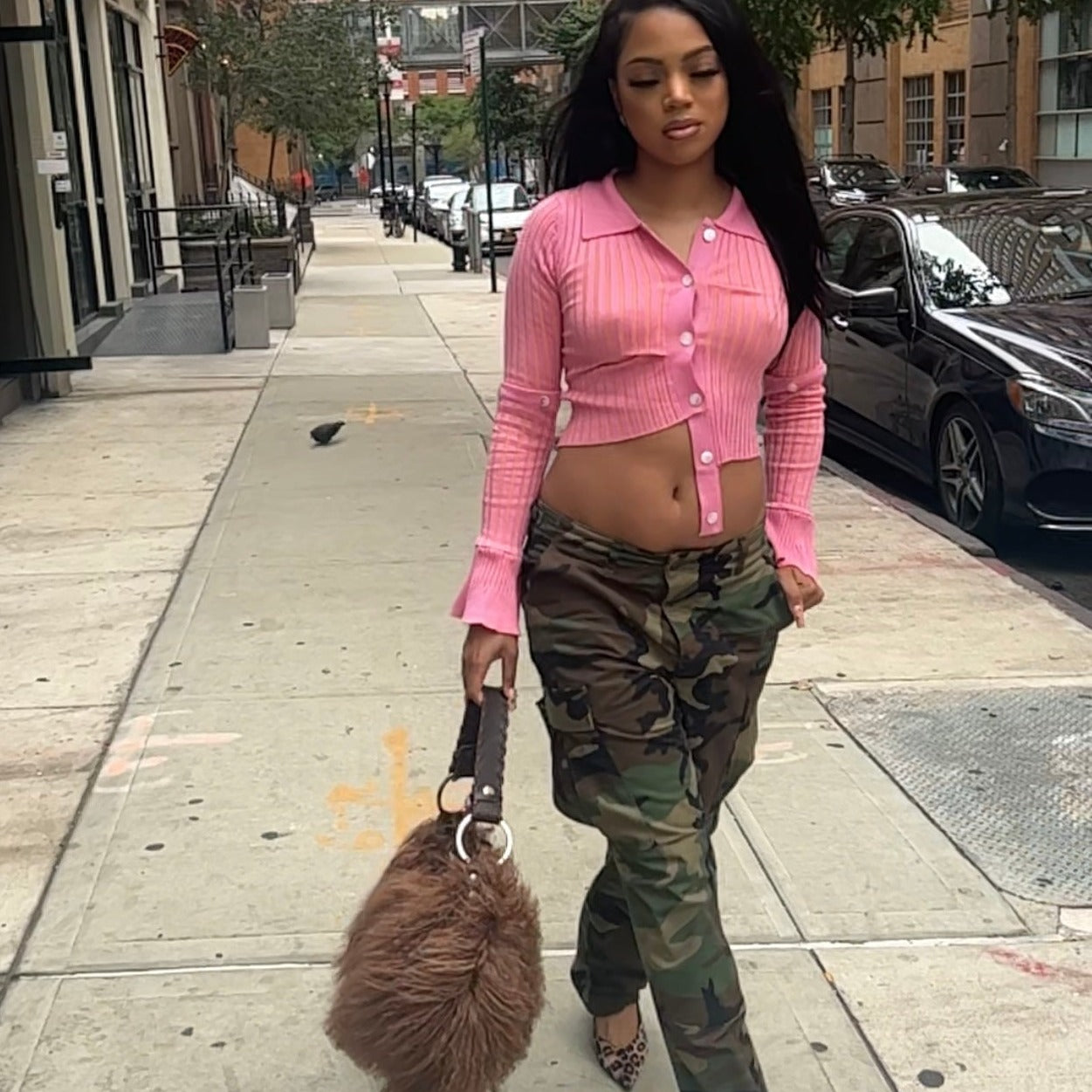 Star Knitted Button Top